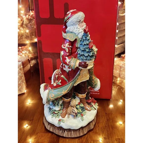 Fitz and Floyd Bellacara Musical Figurine Plays Silent Night New in Box - Picture 2 of 6